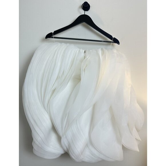 ACLER Otley Strapless Organza Mini Dress in White Size US 6 - Picture 7 of 16